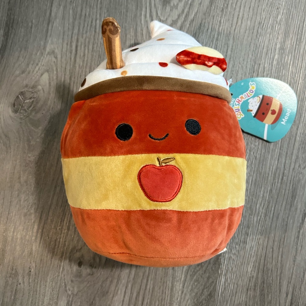 2/$8 NWT Squishmallows Apple Cider Plush - Orange & Yellow